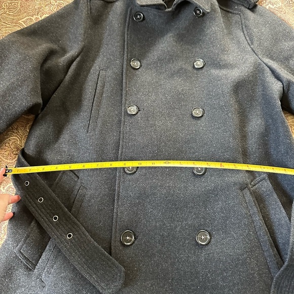 Men’s XL Charcoal Grey Theory Wool Cashmere Double Breastec Coat - Picture 8 of 11